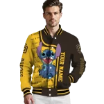 personalized san diego padres stitch laughing brown varsity jacket best selling