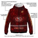 personalized san francisco 49ers shards cluster red windbreaker jacket best selling