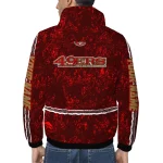 personalized san francisco 49ers shards cluster red windbreaker jacket best selling