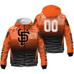 personalized san francisco giants pattern layers orange windbreaker jacket best selling