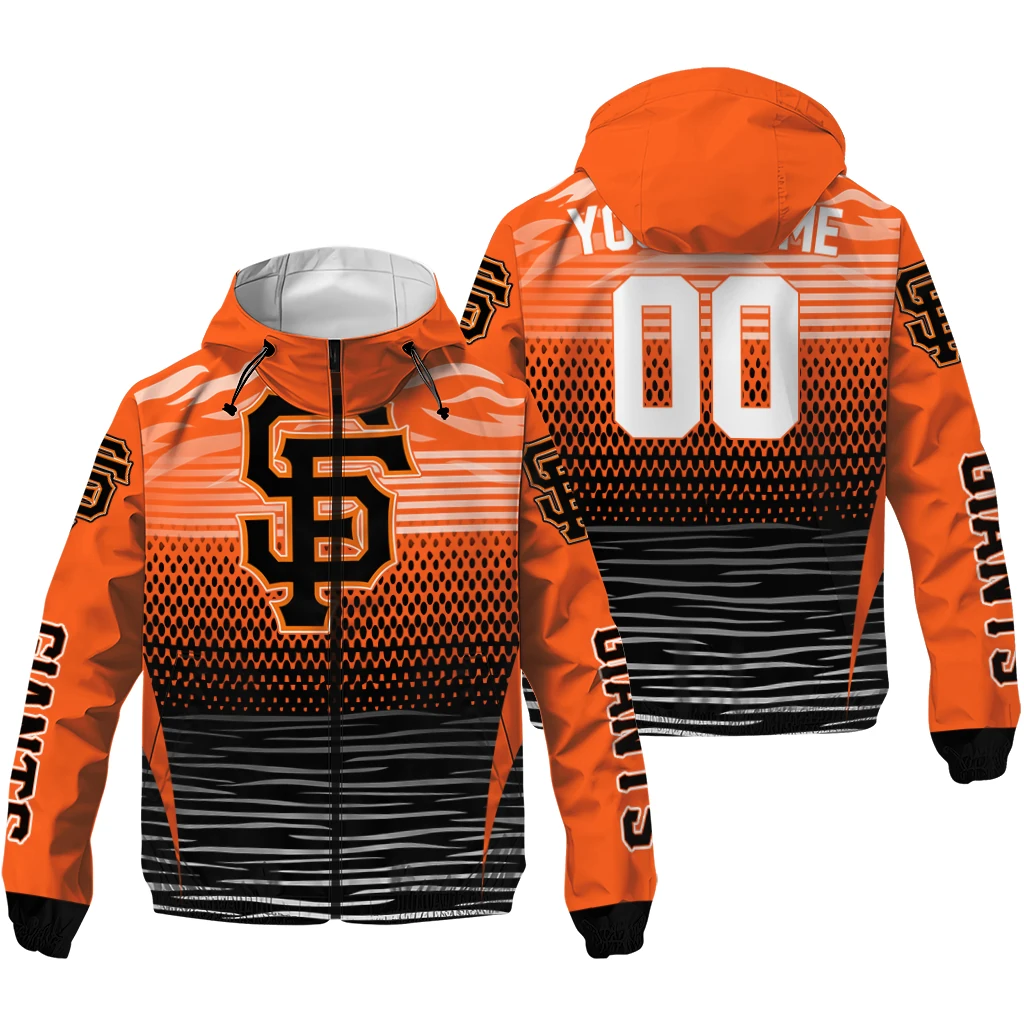 personalized san francisco giants pattern layers orange windbreaker jacket high quality personalized san francisco giants pattern layers orange windbreaker jacket high quality