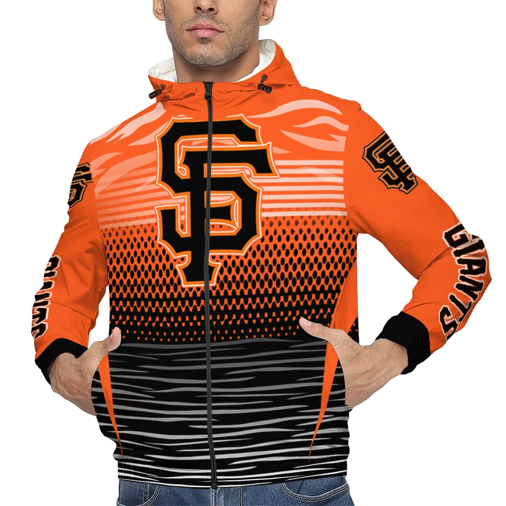personalized san francisco giants pattern layers orange windbreaker jacket top rated personalized san francisco giants pattern layers orange windbreaker jacket top rated