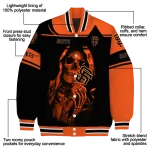 personalized san francisco giants reaper hands orange black varsity jacket best selling