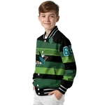 personalized san jose sharks clover green lines green black varsity jacket best selling