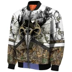 personalized san jose sharks deer skull camouflage white bomber jacket best selling
