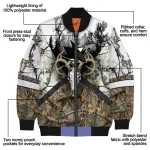 personalized san jose sharks deer skull camouflage white bomber jacket best selling