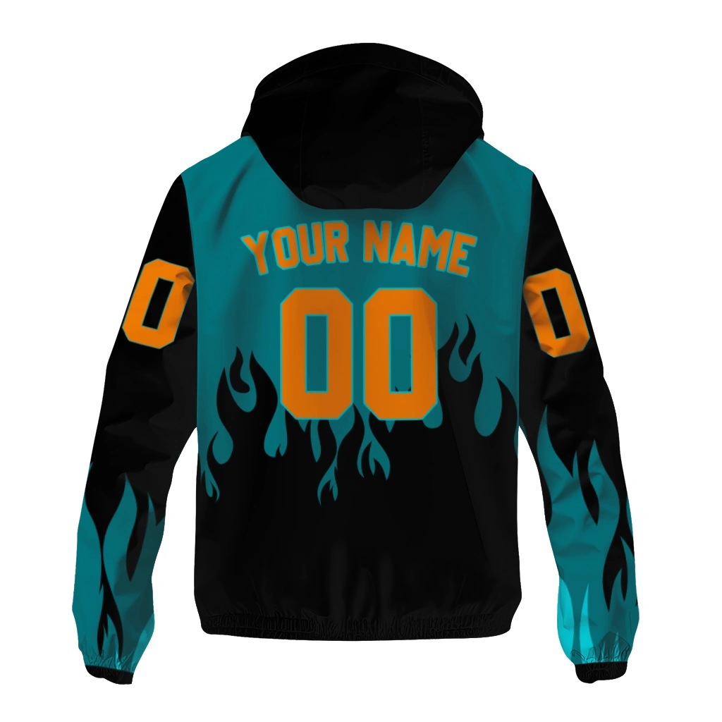 personalized san jose sharks flame trim teal black windbreaker jacket fashion forward personalized san jose sharks flame trim teal black windbreaker jacket fashion forward