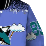 personalized san jose sharks mario blocks blue black varsity jacket best selling
