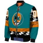 personalized san jose sharks skull stripe teal black bomber jacket best selling