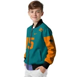 personalized san jose sharks team patch teal bomber jacket best selling