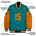 personalized san jose sharks team patch teal varsity jacket best selling