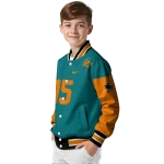 personalized san jose sharks team patch teal varsity jacket best selling