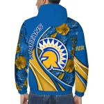 personalized san jose state spartans blossoms helmet blue windbreaker jacket best selling