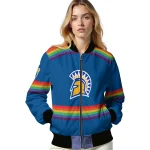 personalized san jose state spartans rainbow jersey number blue bomber jacket best selling