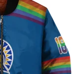 personalized san jose state spartans rainbow jersey number blue bomber jacket best selling