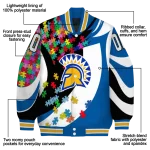 personalized san jose state spartans stars and stripes slashes blue varsity jacket best selling