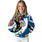 personalized san jose state spartans stars and stripes slashes blue varsity jacket best selling