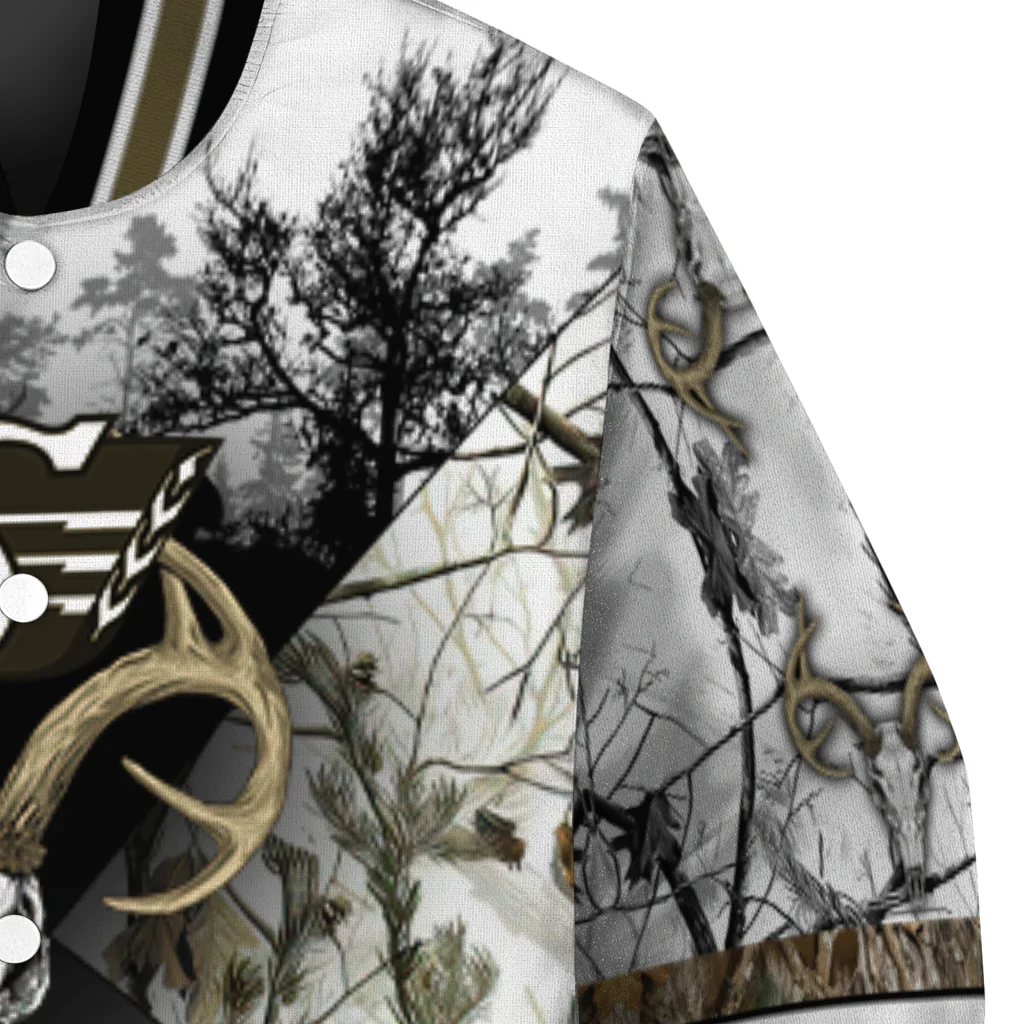 personalized saskatchewan roughriders deer skull camouflage white varsity jacket premium grade personalized saskatchewan roughriders deer skull camouflage white varsity jacket premium grade