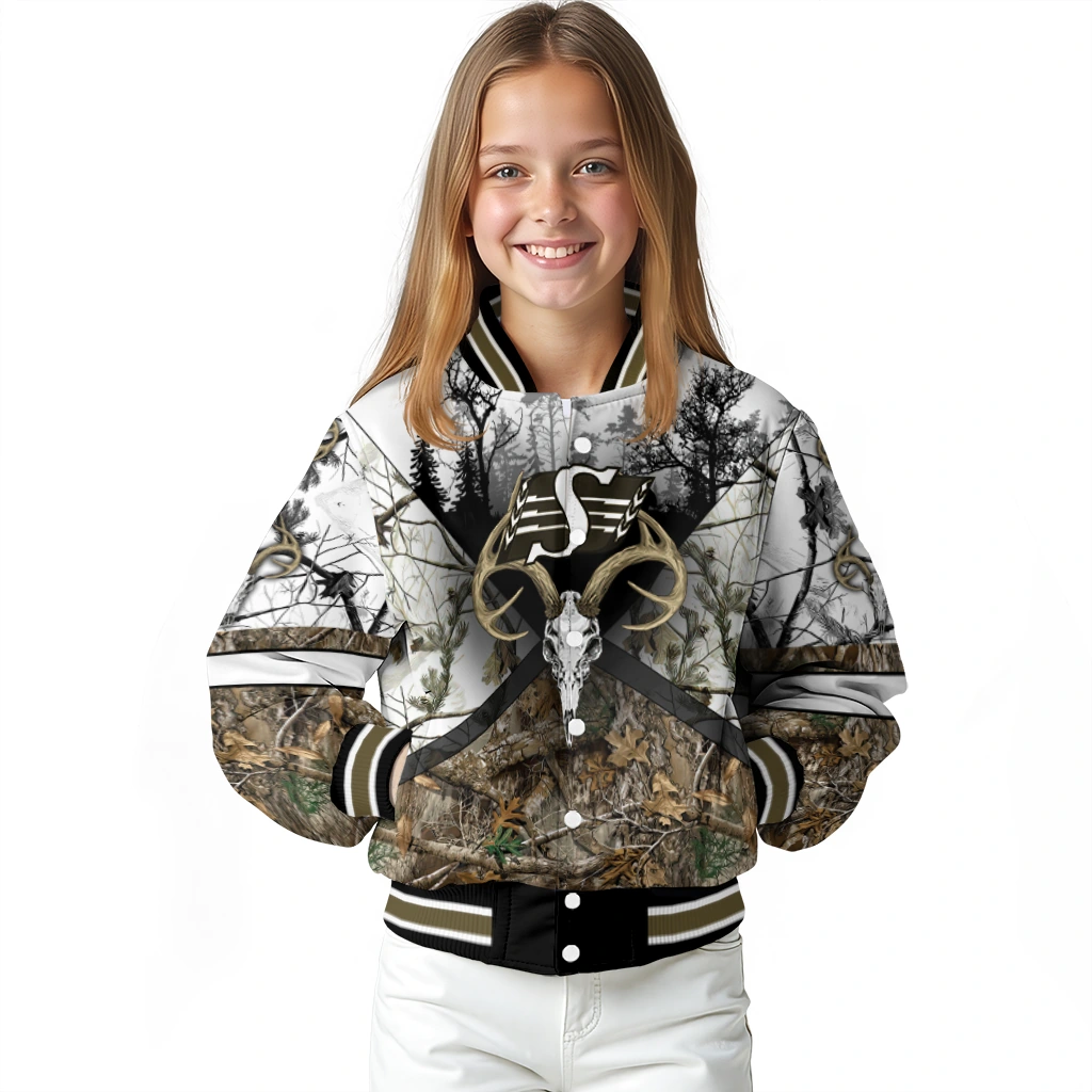 personalized saskatchewan roughriders deer skull camouflage white varsity jacket top rated personalized saskatchewan roughriders deer skull camouflage white varsity jacket top rated