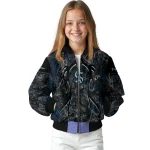personalized seattle kraken antlers motif blue black bomber jacket best selling