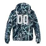 personalized seattle kraken brushstroke pattern blue windbreaker jacket best selling