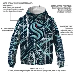 personalized seattle kraken brushstroke pattern blue windbreaker jacket best selling