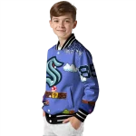 personalized seattle kraken mario blocks blue black varsity jacket best selling