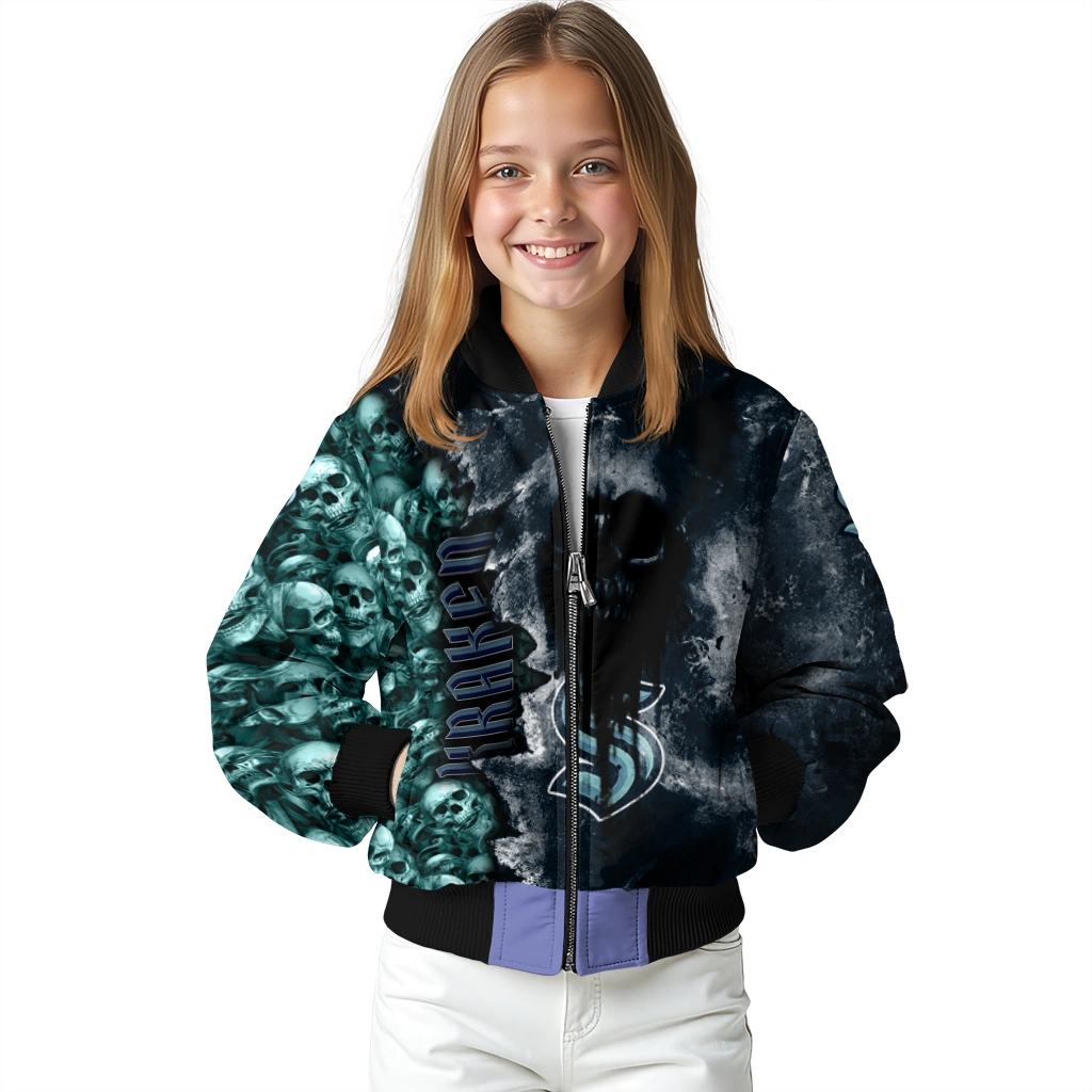 personalized seattle kraken skull cluster blue bomber jacket top rated personalized seattle kraken skull cluster blue bomber jacket top rated