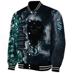 personalized seattle kraken skull cluster blue varsity jacket best selling