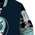 personalized seattle kraken skull stripe blue black varsity jacket best selling