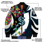personalized seattle kraken stars and stripes slashes blue bomber jacket best selling