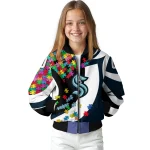 personalized seattle kraken stars and stripes slashes blue bomber jacket best selling