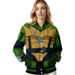personalized seattle kraken turtle armor varsity jacket best selling