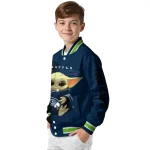 personalized seattle seahawks adorable yoda blue black varsity jacket best selling