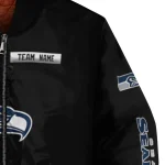 personalized seattle seahawks american flag skull black bomber jacket best selling
