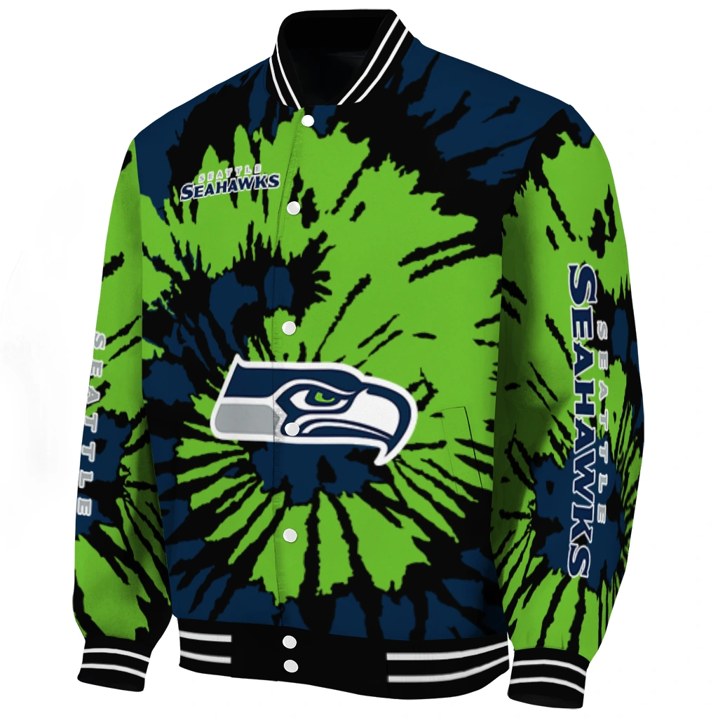 personalized seattle seahawks burst splatter blue varsity jacket best selling personalized seattle seahawks burst splatter blue varsity jacket best selling