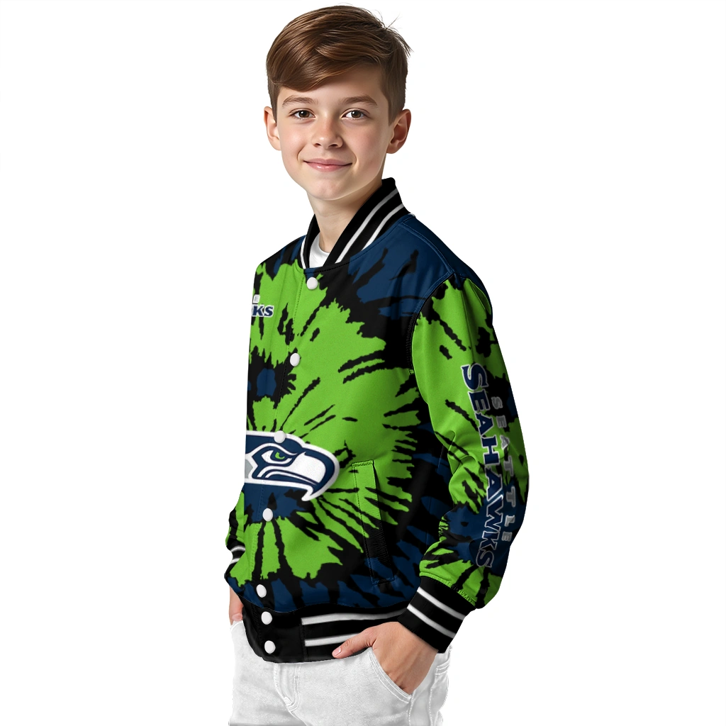personalized seattle seahawks burst splatter blue varsity jacket trendy personalized seattle seahawks burst splatter blue varsity jacket trendy