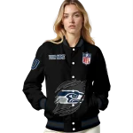 personalized seattle seahawks claw scratch black varsity jacket best selling
