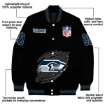 personalized seattle seahawks claw scratch black varsity jacket best selling