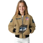personalized seattle seahawks claw tear beige bomber jacket best selling