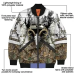 personalized seattle seahawks deer skull camouflage white bomber jacket best selling