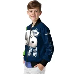 personalized seattle seahawks snoopy head blue bomber jacket best selling