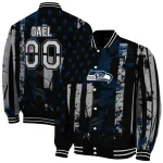 personalized seattle seahawks star stripes blue black varsity jacket best selling