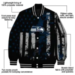 personalized seattle seahawks star stripes blue black varsity jacket best selling