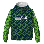 personalized seattle seahawks trellis mesh blue windbreaker jacket best selling