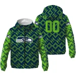 personalized seattle seahawks trellis mesh blue windbreaker jacket best selling