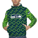 personalized seattle seahawks trellis mesh blue windbreaker jacket best selling