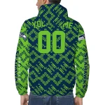 personalized seattle seahawks trellis mesh blue windbreaker jacket best selling