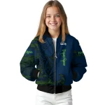 personalized seattle seahawks tribal deer art blue bomber jacket best selling