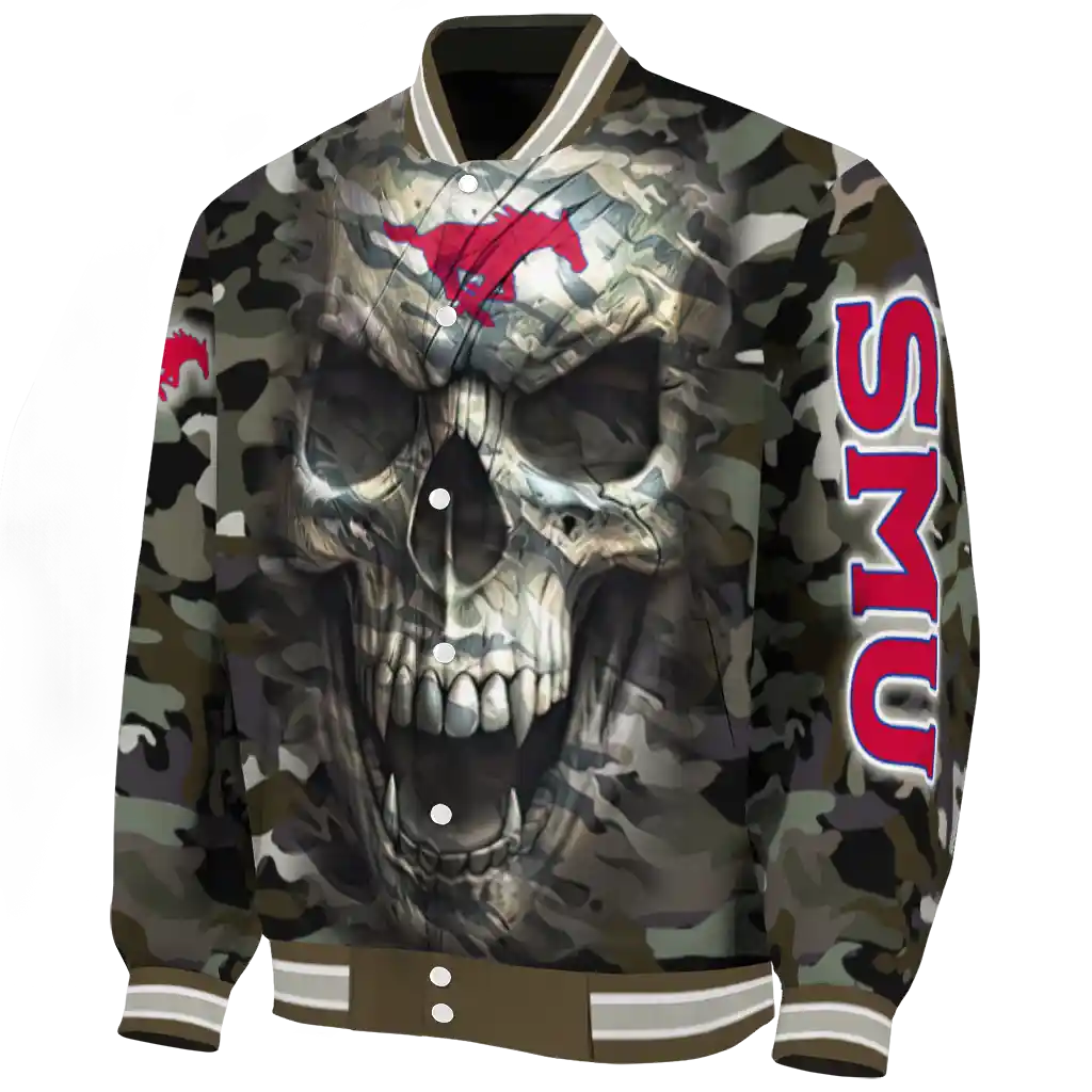 personalized smu mustangs camouflage skull camouflage varsity jacket best selling personalized smu mustangs camouflage skull camouflage varsity jacket best selling